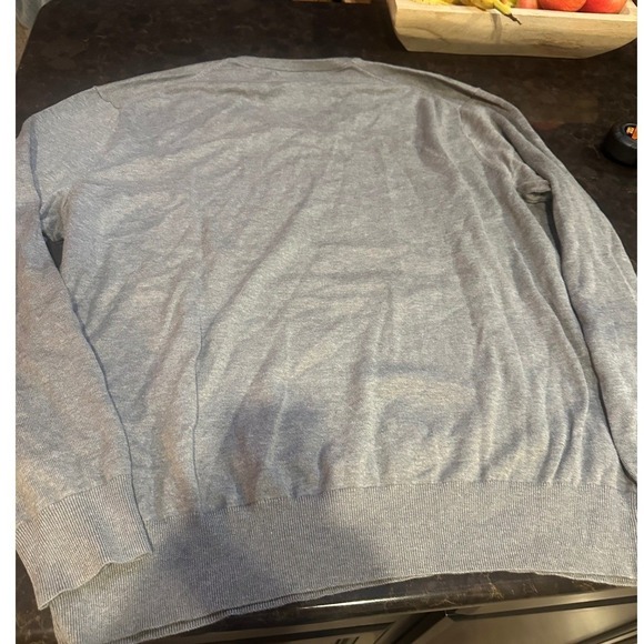 Polo Ralph Lauren Men XXL Gray Pima Cotton V-Neck Sweater Heather Grey Knit - Picture 6 of 7
